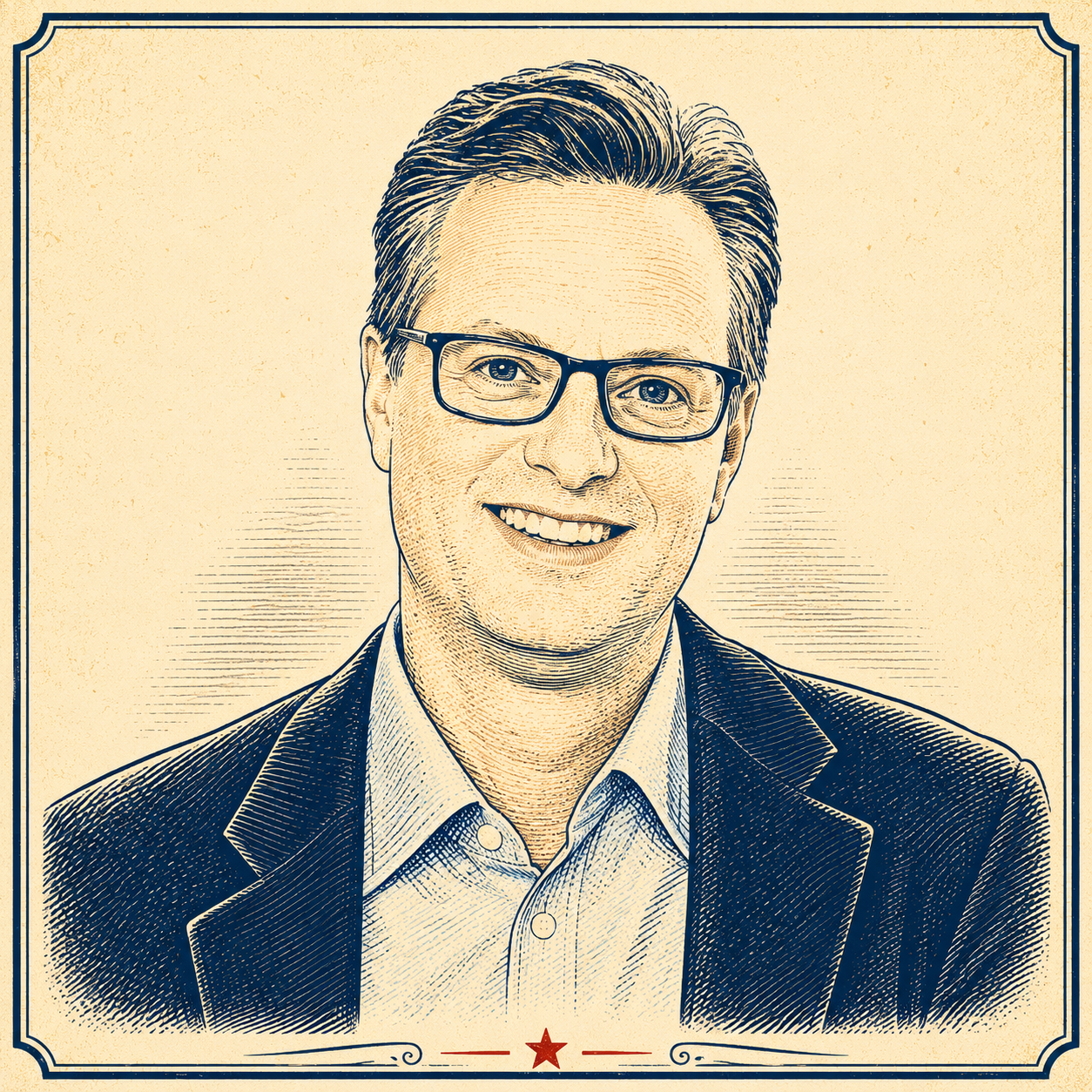 PopReady founder portrait illustration